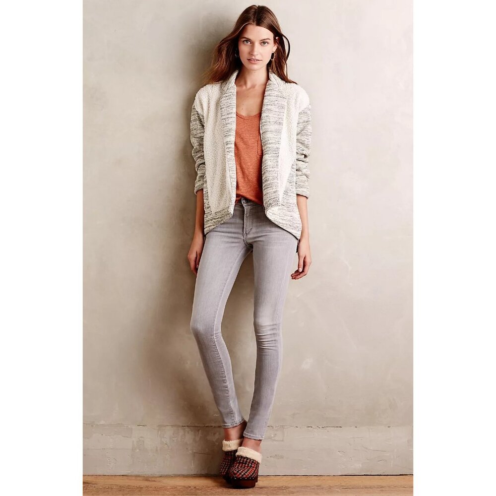 Anthropologie Cozy French Terry Open Front Collard Jacket - Picture 13 of 14